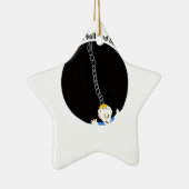 Koel en ketting keramisch ornament (Rechts)