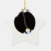 Koel en ketting keramisch ornament (Voorkant)