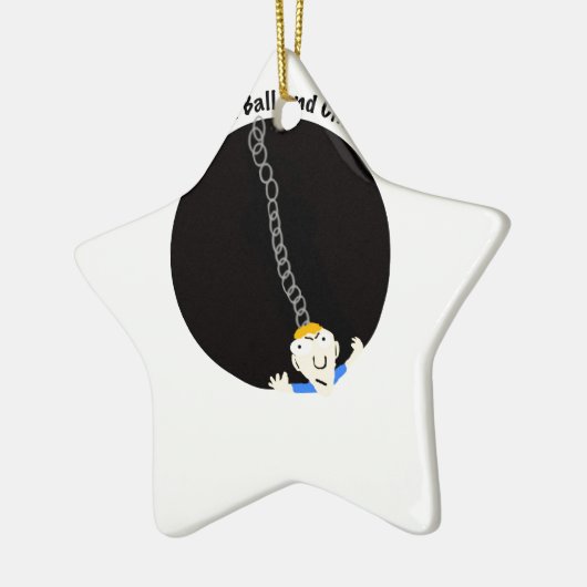 Koel en ketting keramisch ornament (Links)