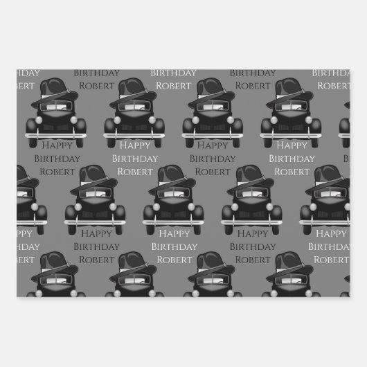 Koel- en klassieke auto op maat inpakpapier vel (Voorkant)