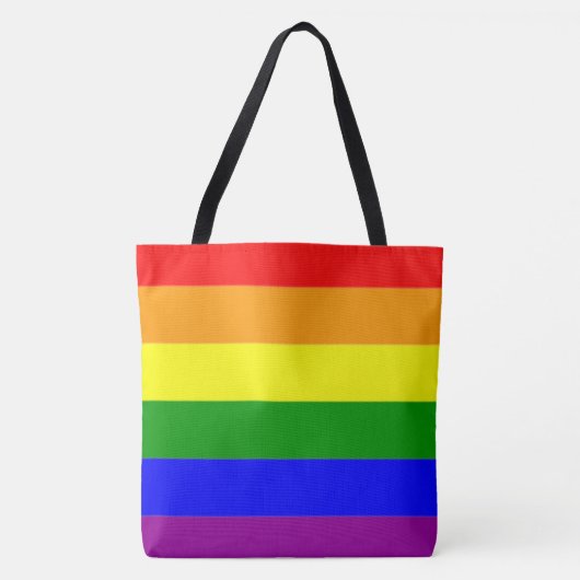 Koel- en klassieke regenboogvlag tote bag (Voorkant)