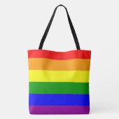 Koel- en klassieke regenboogvlag tote bag (Achterkant)