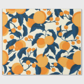 Koel- en kleurrijk Abrikozenpatroon Cadeaupapier (Vlak)