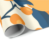 Koel- en kleurrijk Abrikozenpatroon Cadeaupapier (Rol Hoek)