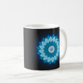 Koel en kleurrijk Mandala Pattern Blue Flames Koffiemok (Voorkant rechts)