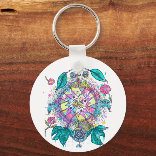 Koel en kleurrijke droomcatcher sleutelhanger (Voorkant)