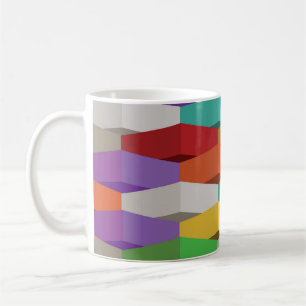 Koel- en kleurrijke geometrische vormen koffiemok