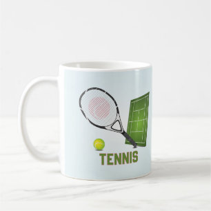 Koel- en kleurrijke Tennis-sportelementen Koffiemok
