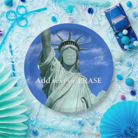 Koel en leuk aanpasbaar vrijheidsbeeld... papieren bordje (Feest)