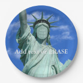 Koel en leuk aanpasbaar vrijheidsbeeld... papieren bordje (Voorkant)