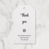 Koel en luxe LOGO voor bedrijfsgoud Cadeaulabels (Achterkant)