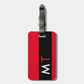 Koel en modern elegant reizen rood bagagelabel (Achterkant verticaal)