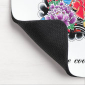 Koel- en oosterslang met tattoo van lotusbloemen muismat (Hoek)