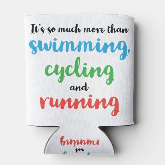 Koel en origineel ontwerp voor triatleten blikjeskoeler (Achterkant)