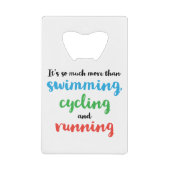 Koel en origineel ontwerp voor triatleten creditkaart flessenopener (Voorkant)