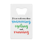 Koel en origineel ontwerp voor triatleten creditkaart flessenopener (Achterkant)