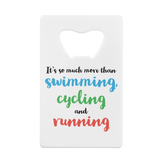 Koel en origineel ontwerp voor triatleten creditkaart flessenopener (Achterkant)