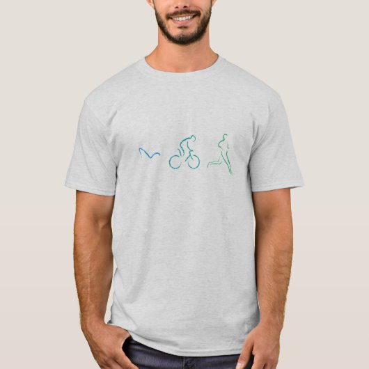 Koel en origineel ontwerp voor triatleten t-shirt (Voorkant)