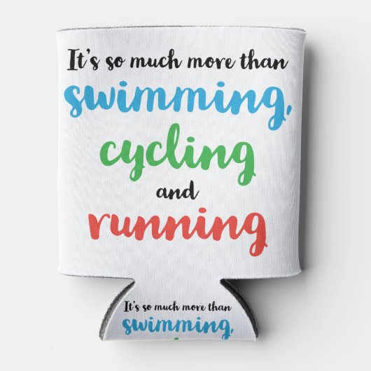 Koel- en origineel Triathlon-ontwerp voor triatlet Blikjeskoeler (Voorkant)