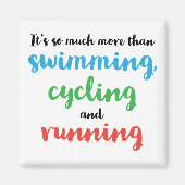 Koel- en origineel Triathlon-ontwerp voor triatlet Magneet (Voorkant)