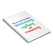 Koel- en origineel Triathlon-ontwerp voor triatlet Notitieboek (Rechterzijde)