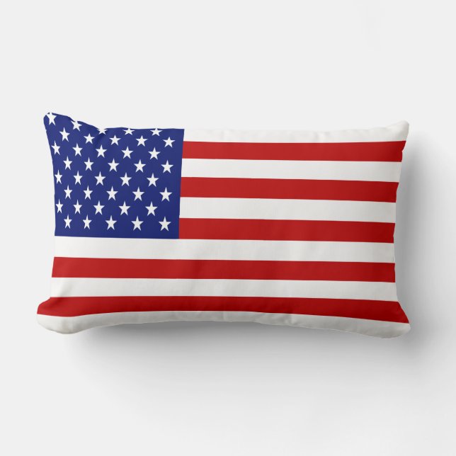 Koel en patriottische Amerikaanse vlag Kussen (Voorkant)