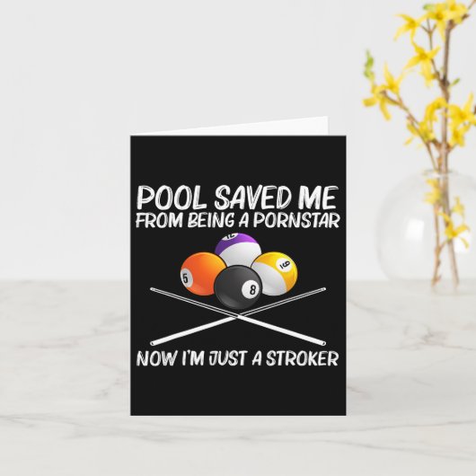 Koel- en poolbiljarten voor mannen kaart (Gele Bloem)