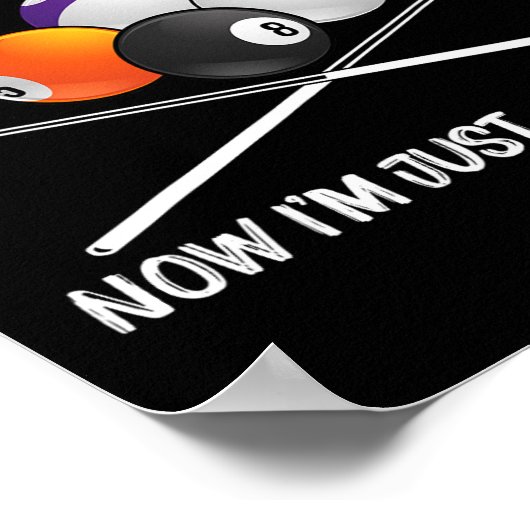 Koel- en poolbiljarten voor mannen poster (Hoek)