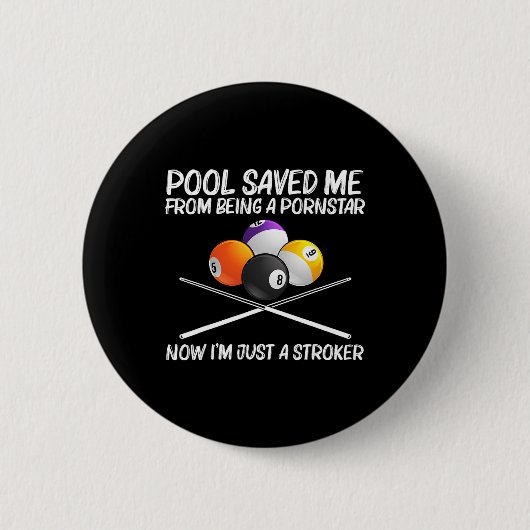 Koel- en poolbiljarten voor mannen ronde button 5,7 cm (Voorkant)