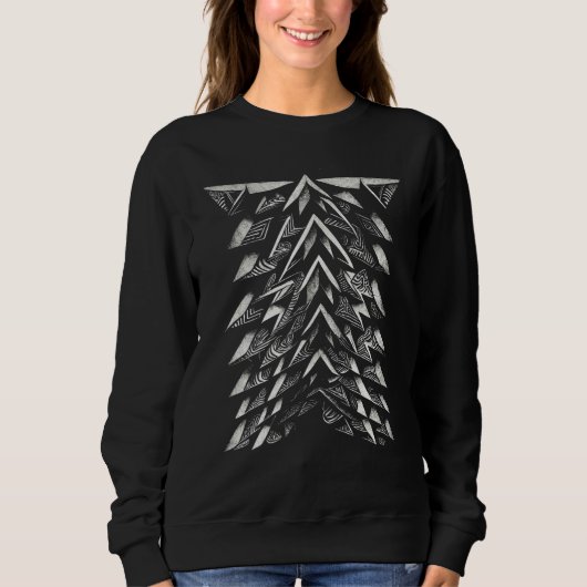 Koel en Robuust Abstract Graten Design Trui (Voorkant)