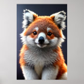Koel en schattig Hybrid Koala Fox | AI Art. Poster (Voorkant)