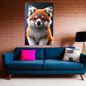 Koel en schattig Hybrid Koala Fox | AI Art. Poster