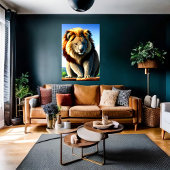 Koel en schattig Hybrid Lion Koala | AI Art. Poster