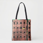 KOEL EN SCHATTIGE ABSTRACT TOTE BAG (Voorkant)