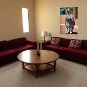 Koel- en schattige hybride konijnenZebra | AI Art. Poster