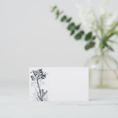 Koel en schoon natuur kunst zwart-wit visitekaartje (Staand voorkant)