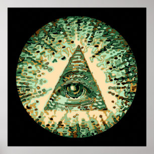 Koel en uniek Camouflage Illuminati Poster