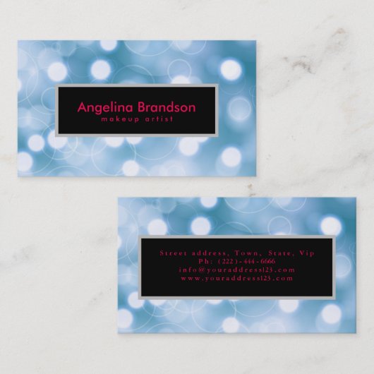 Koel en uniek zwart Confetti Visitekaartje (Voorkant / Achterkant)