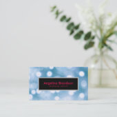 Koel en uniek zwart Confetti Visitekaartje (Staand voorkant)