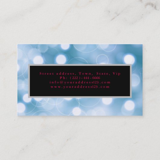 Koel en uniek zwart Confetti Visitekaartje (Achterkant)