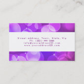 Koel en unieke witte Confetti Visitekaartje (Achterkant)