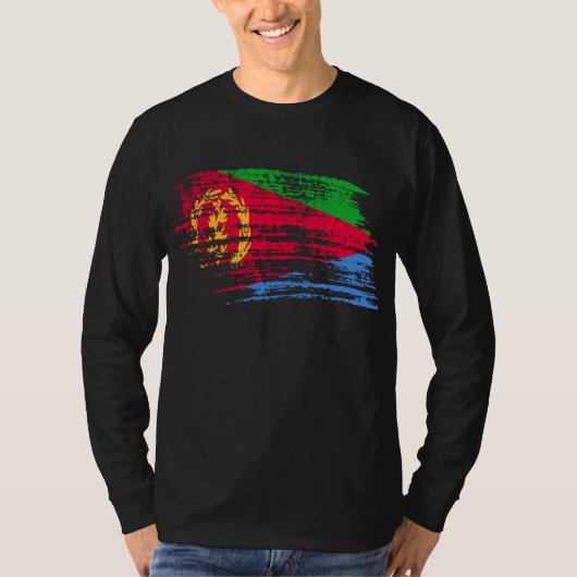 Koel Eritrees vlagontwerp T-shirt (Voorkant)
