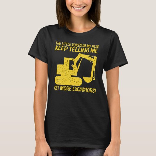 Koel-excavator voor mannen - zware apparatuur oper t-shirt (Voorkant)