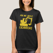 Koel-excavator voor mannen - zware apparatuur oper t-shirt (Voorkant)