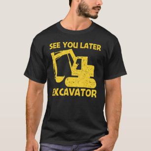 Koel-excavator voor mannen - zware apparatuur oper t-shirt
