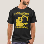 Koel-excavator voor mannen - zware apparatuur oper t-shirt (Voorkant)