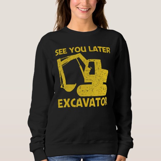 Koel-excavator voor mannen - zware apparatuur oper trui (Voorkant)