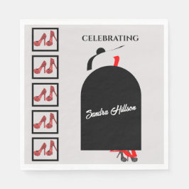 Koel Fashionist Red Black Shoes Birthday Servet