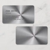 Koel Faux Roestvrij staal Actuair Visitekaartje (Voorkant / Achterkant)