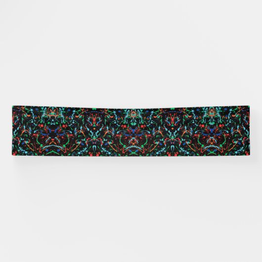 Koel feest verfspetters 2.5x12 vinyl spandoek (Horizontaal)
